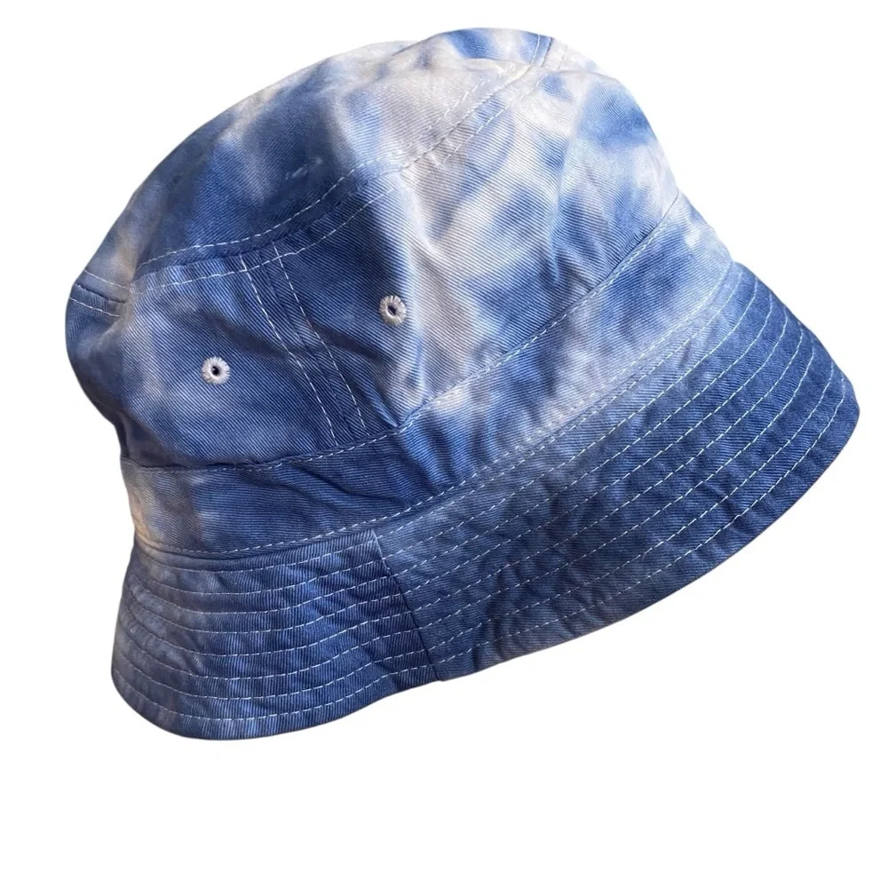 CHOK-LIDS Blue Tie-Dye Cotton adult Bucket Hat
